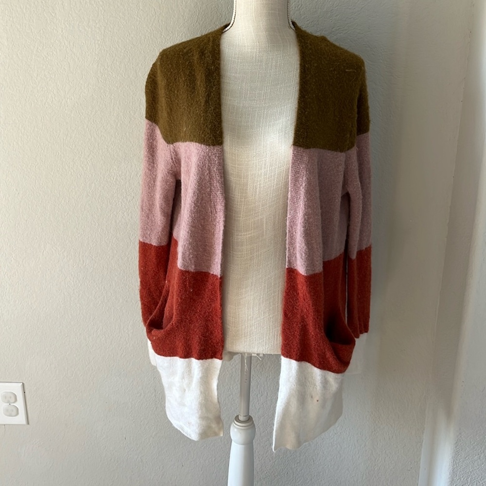 Wool madewell striped cardigan